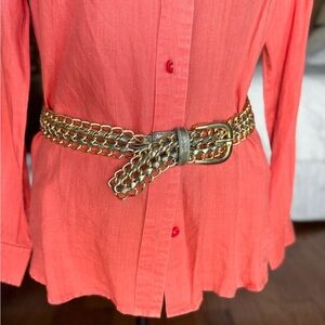 Boho Gold Woven Chain Belt‎
